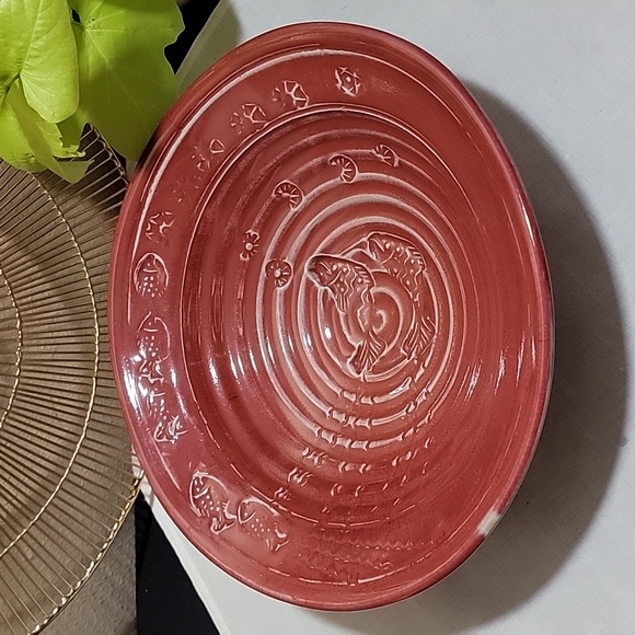 Vintage Michael Kennedy Studio Pottery Fish Bowl.  Signed - Picture 1 of 9